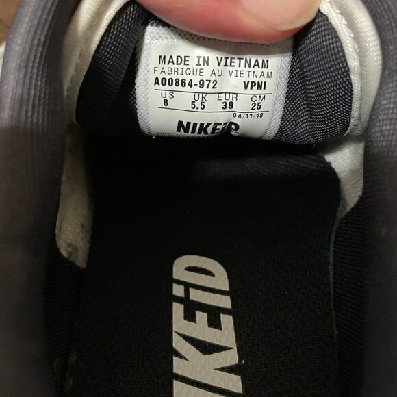 NEW NIKE iD Factory Custom Air Max 1 Womens 8 US 39 EUR Navy Gold Gum A00864-972 - Picture 9 of 9